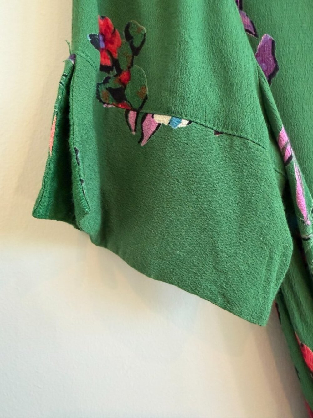 Maeve Anthropologie Green Floral Shirt Dress | Tie Waist | Side Pockets | XS - Picture 8 of 10
